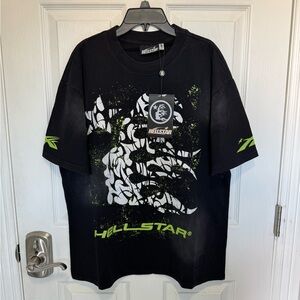 Hellstar Black Graphic Tee NFC Authentication